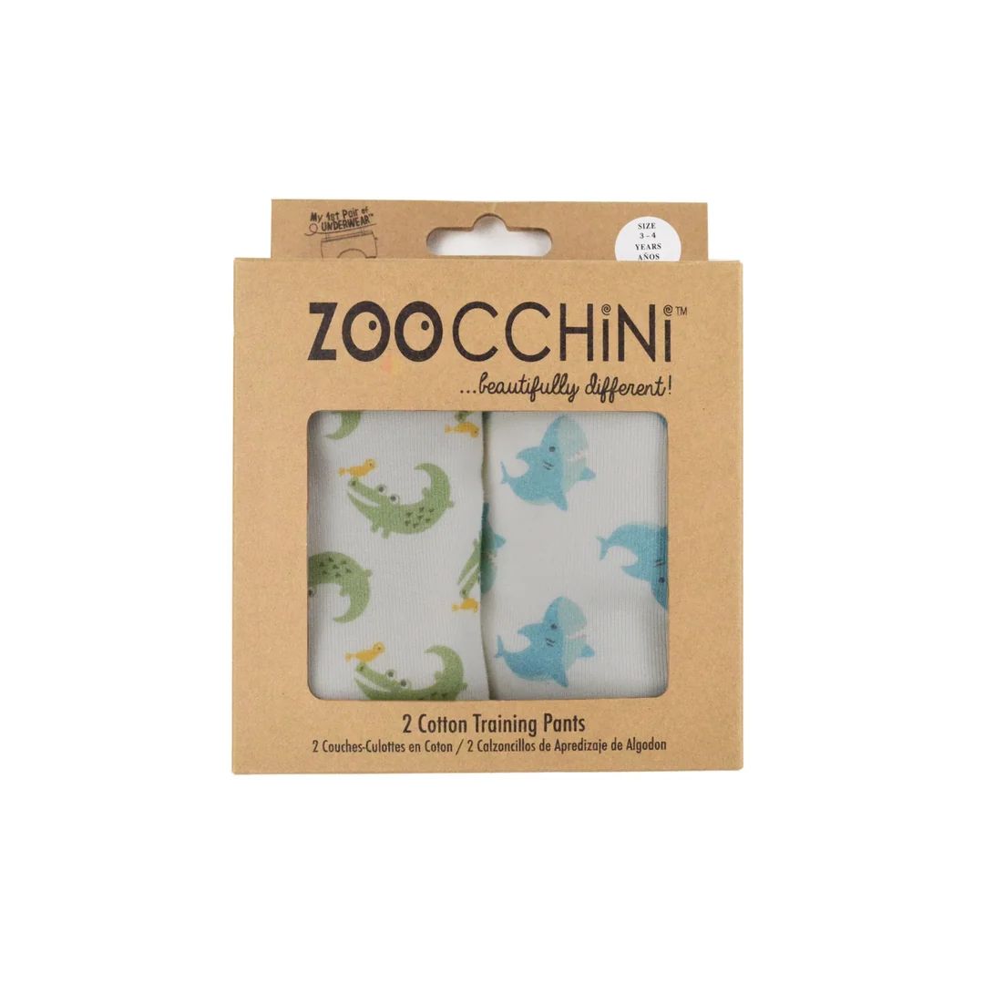 Zoocchini Organic Training Pants 2pk Alligator/Shark 2/3