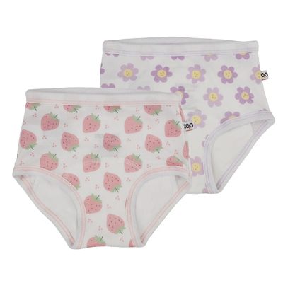 Zoocchini Organic Training Pants 2pk Strawberry/Daisy 2/3