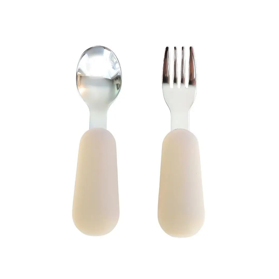 Baby Bliss Stainless Steel &amp; Silicone Silverware