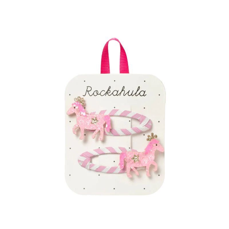Rockahula Hair Clips Pink Pony