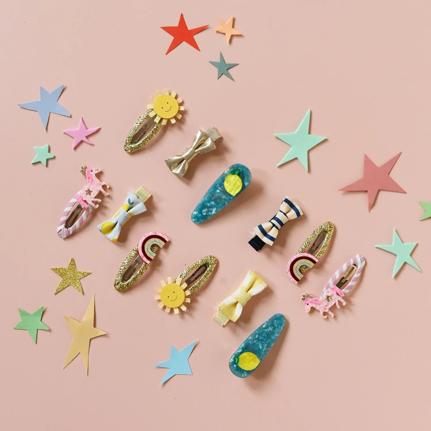 Rockahula Hair Clips Carnival Rainbow