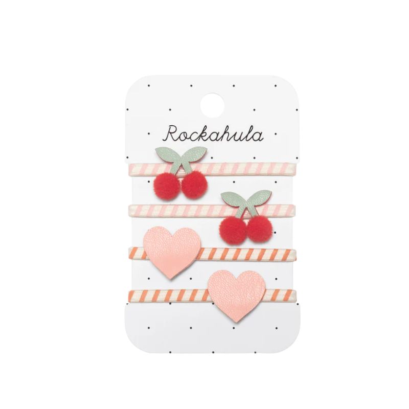 Rockahula Hair Ponies Stripy Cherry