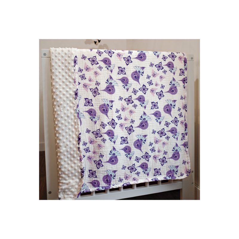 Native Northwest Baby Blanket Young Hummingbird by Simone  Diamond