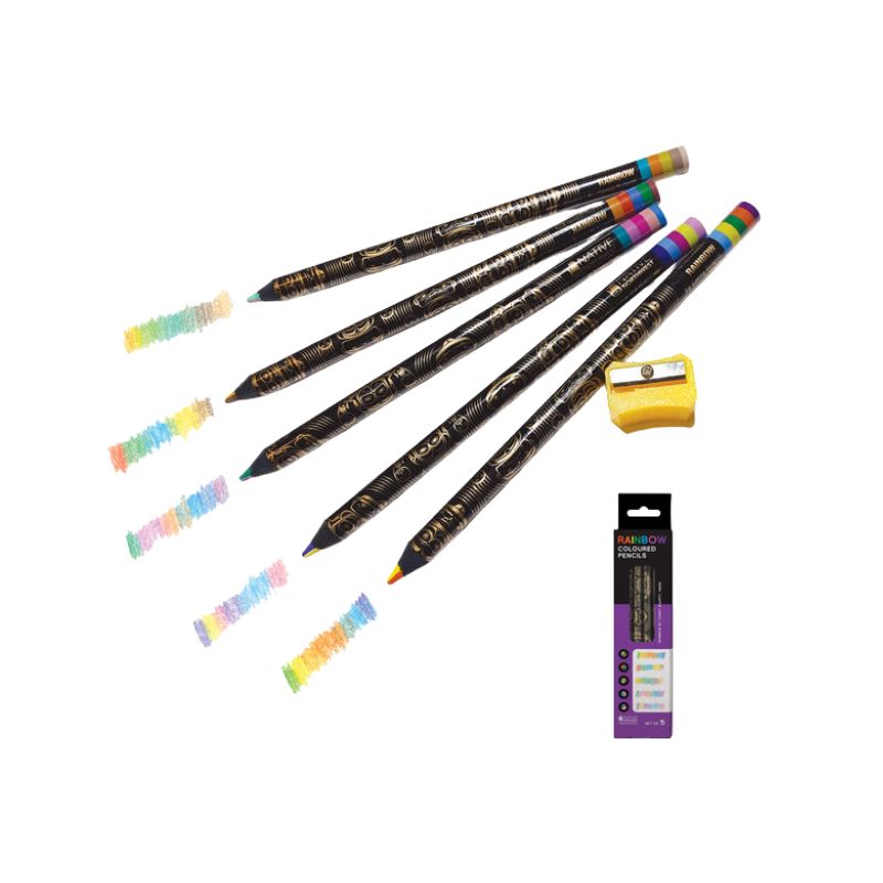 Native Northwest Rainbow Coloured Pencils Rainbow by Corey Bulpitt