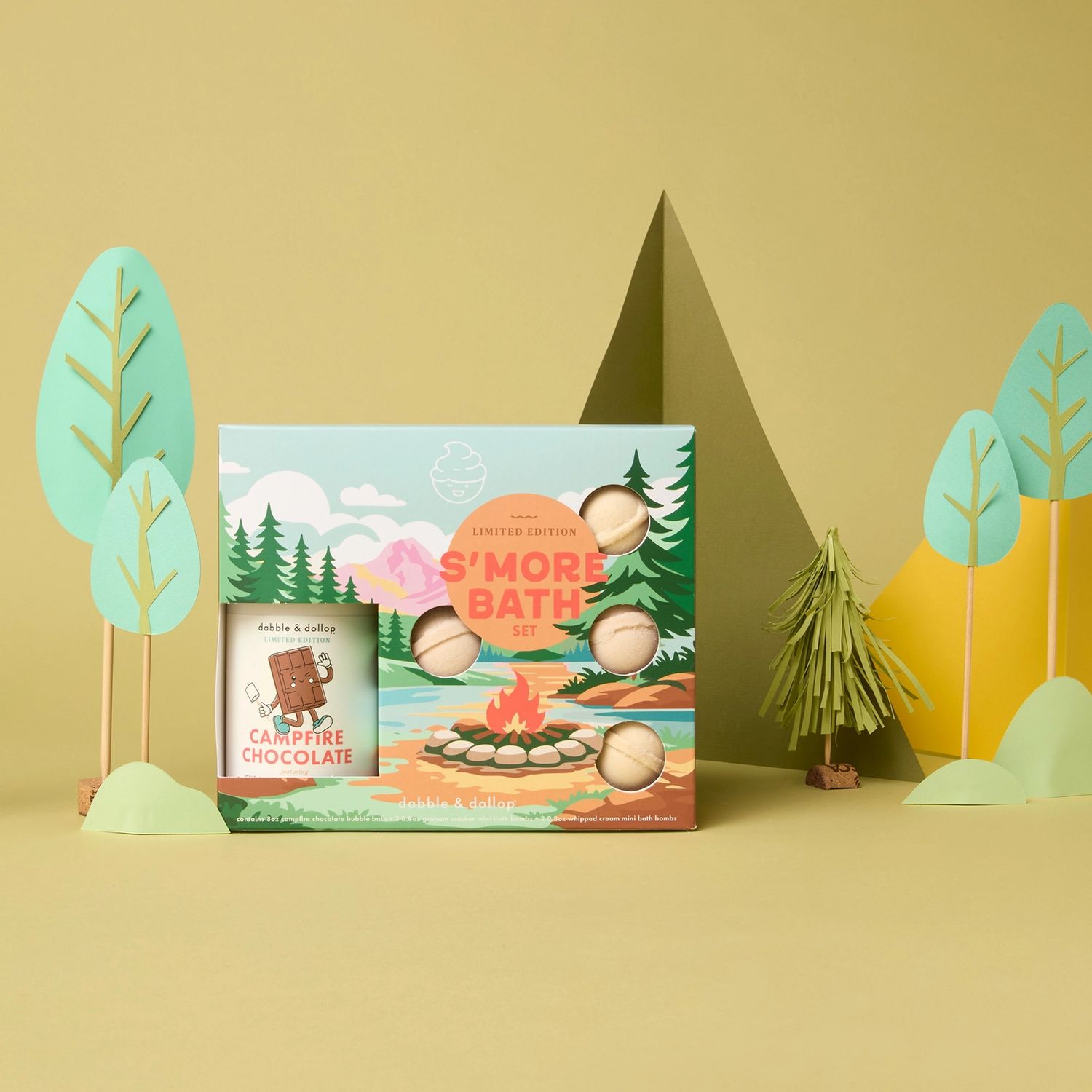Dabble &amp; Dollop S'Mores Bath Set Limited Edition 5-Piece Gift Set