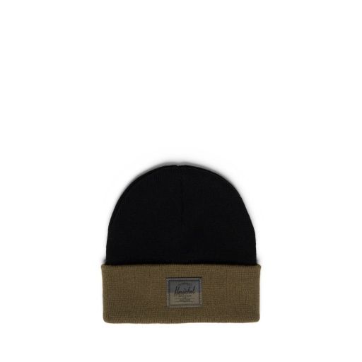 Herschel Elmer 2-Tone Beanie, Color: Volcanic Ash/Ivy Green, Size: 1-3Y