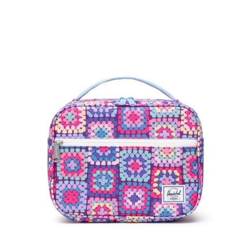 Herschel Little Pop Quiz Lunch Box Crochet Patchwork