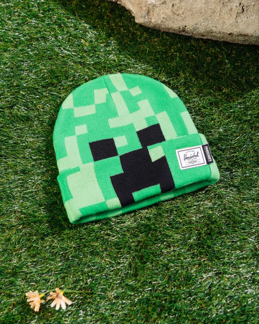 Herschel Elmer Kids Beanie Minecraft, Color: Creeper