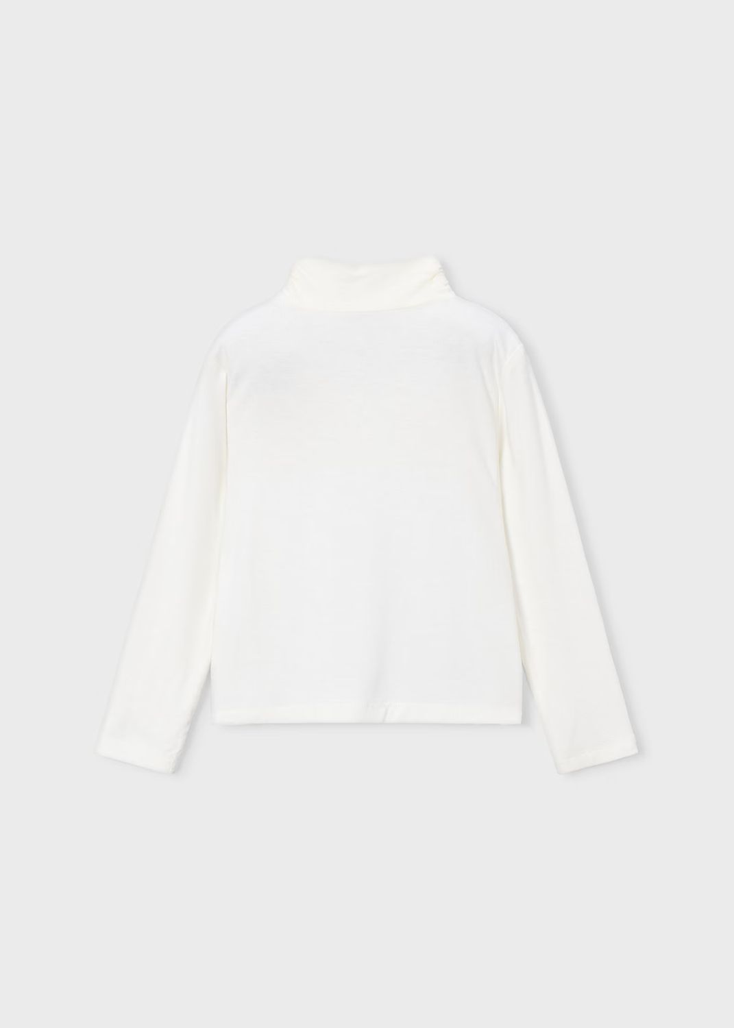 Mayoral 145 Mock Neck Turtleneck Shirt Natural