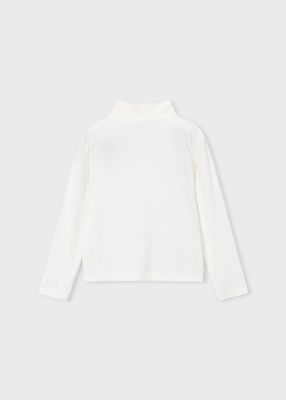 Mayoral 145 Mock Neck Turtleneck Shirt Natural