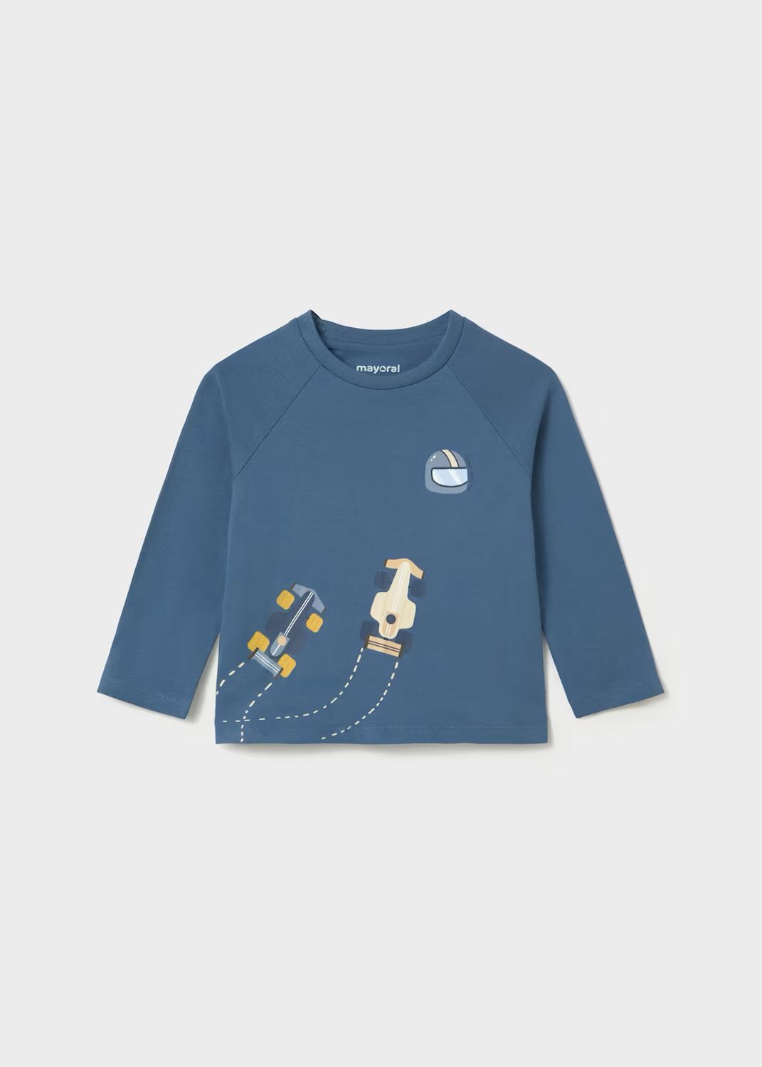 Mayoral 2007 L/S T-Shirt Racing Graphic Indigo