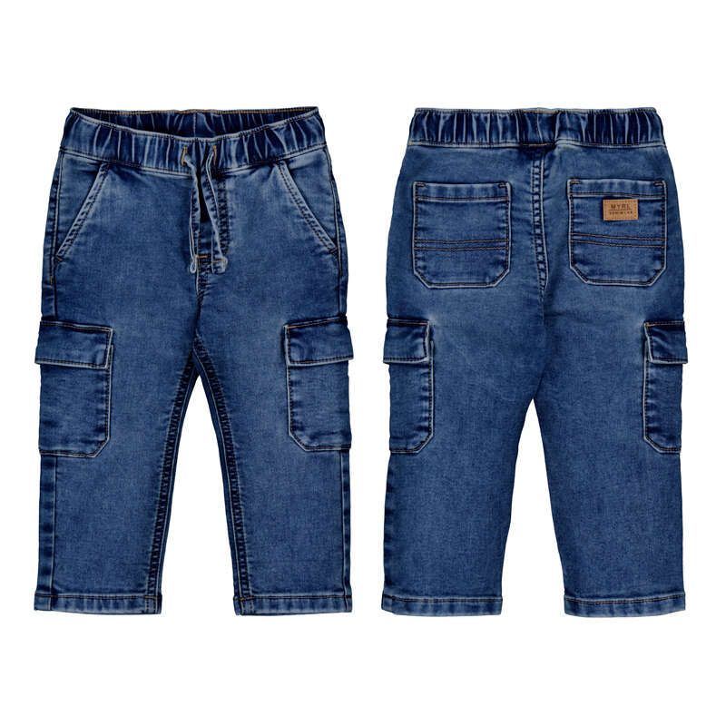 Mayoral 2540 Soft Denim Cargo Pants Dark
