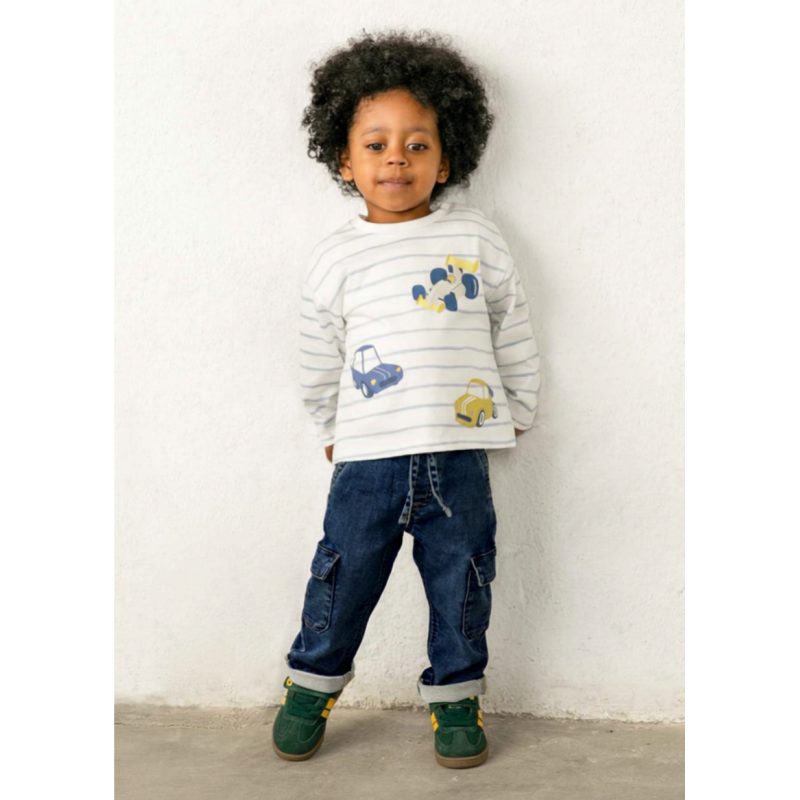Mayoral 2540 Soft Denim Cargo Pants Dark