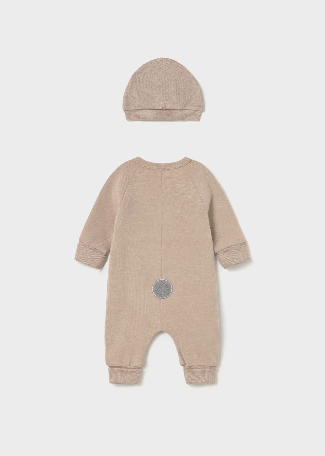 Mayoral 2659 2pc Bear Convertible Foot Romper Mocha