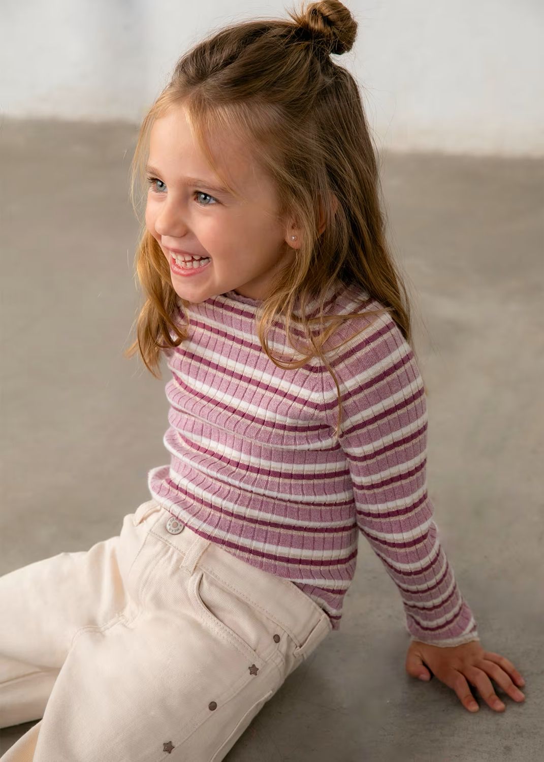 Mayoral 4026 Knit Mockneck Sweater Violet