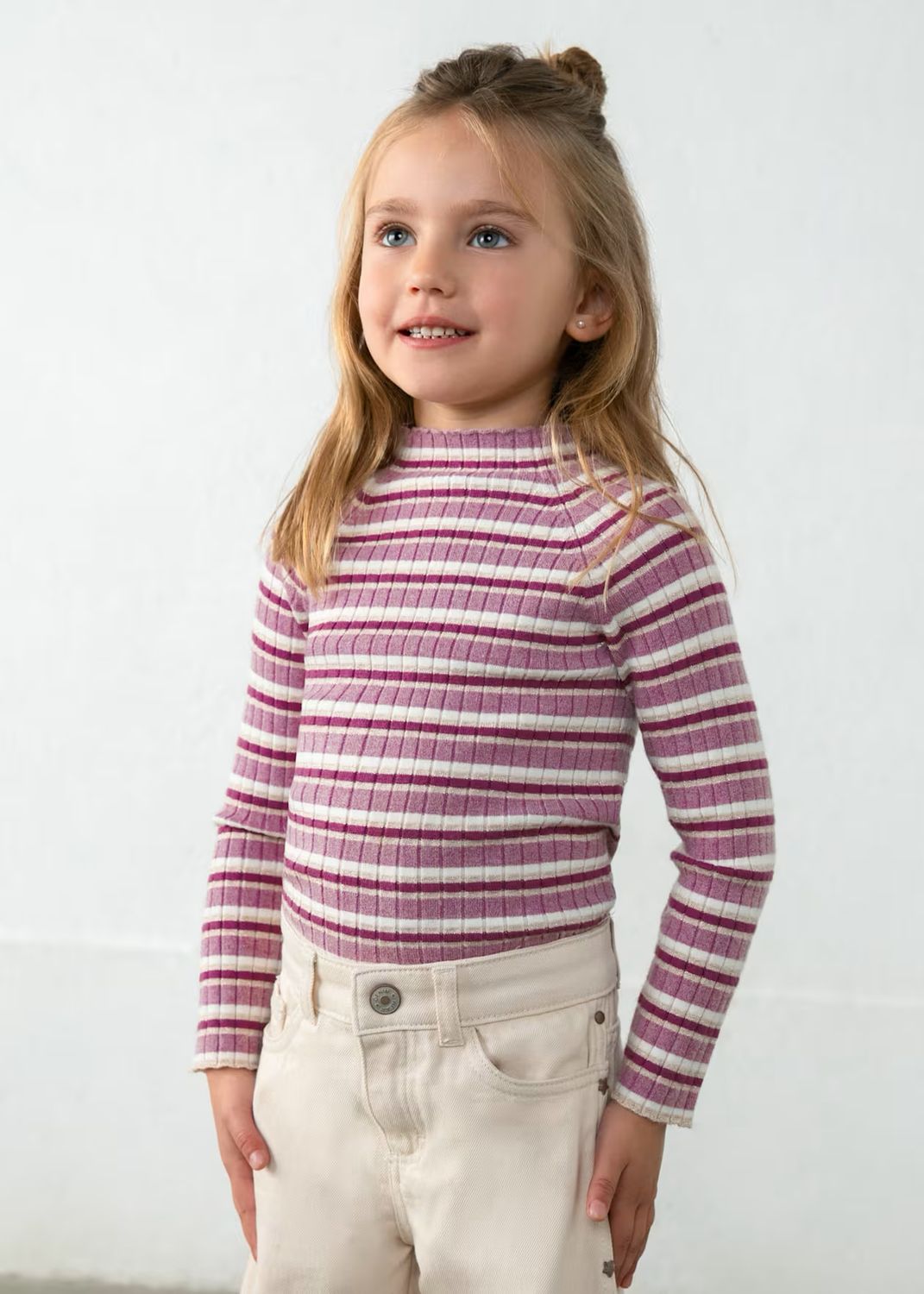 Mayoral 4026 Knit Mockneck Sweater Violet