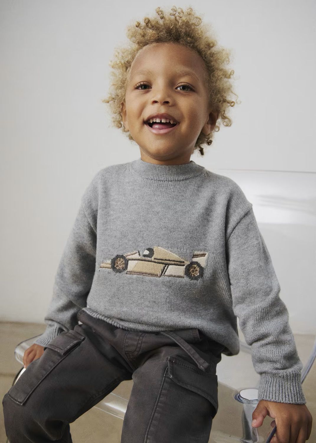 Mayoral 4306 Sweater Car Graphic Fog