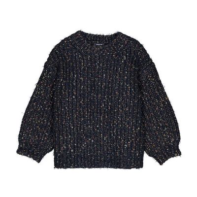 Mayoral 4309 Tweed-Knit Sweater Ink