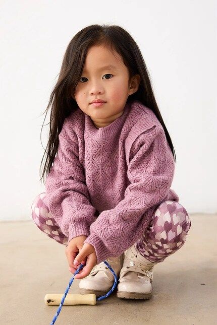 Mayoral 4314 Scallop Sweater Textured Violet