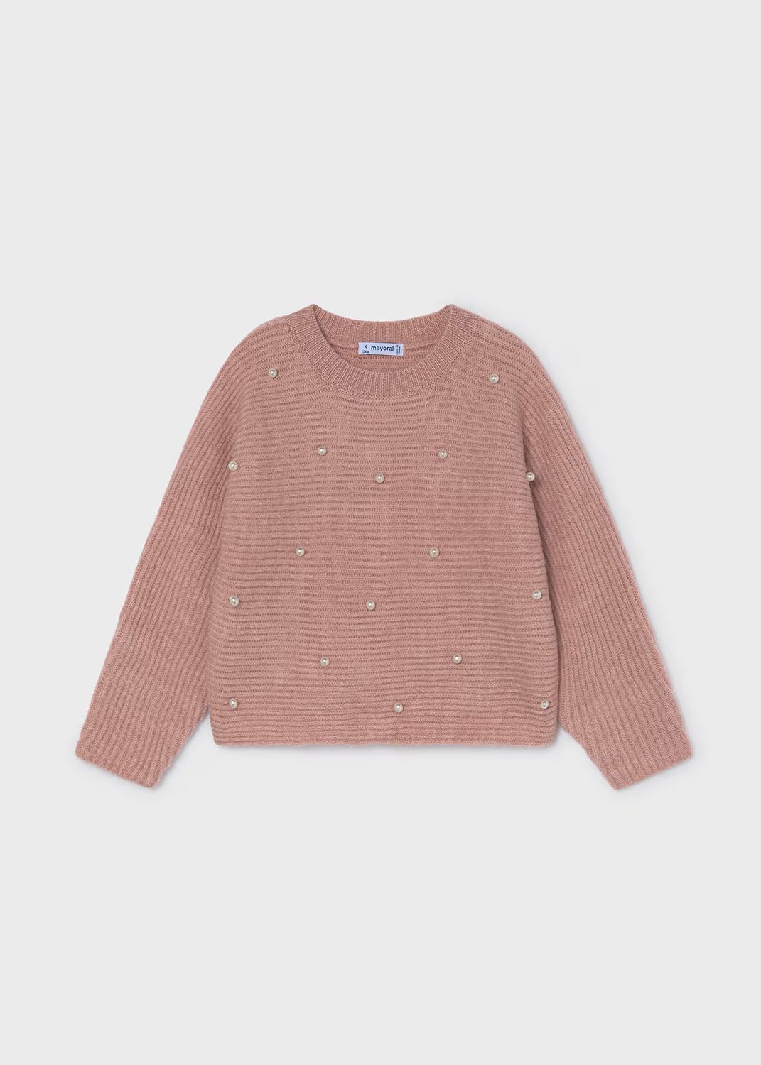 Mayoral 4322 Pearl Knit Sweater Quartz