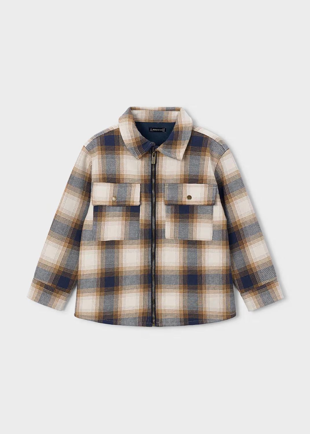 Mayoral 4466 Jacket Checkered Pattern Ink