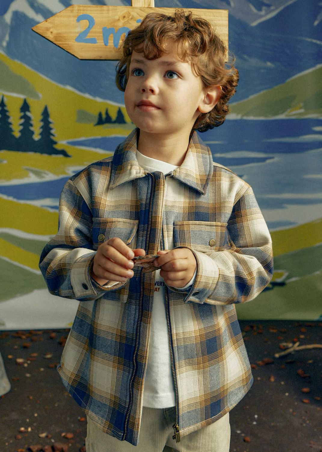 Mayoral 4466 Jacket Checkered Pattern Ink