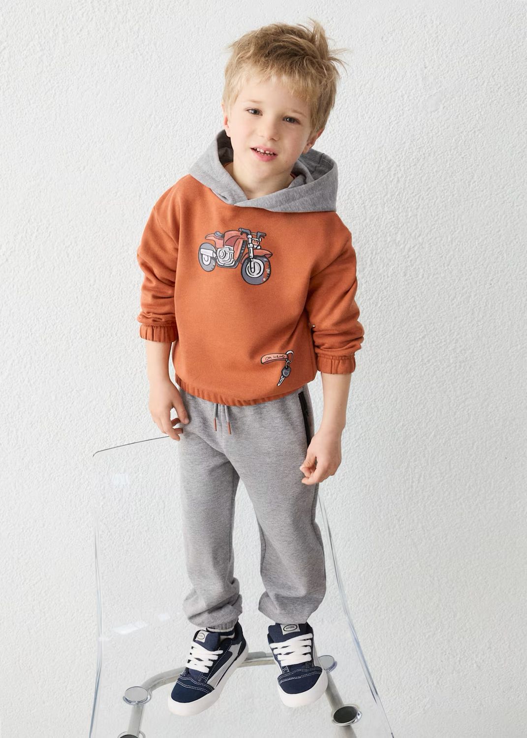 Mayoral 4806 2pc Tracksuit Set Motorcross Brick Red
