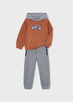 Mayoral 4806 2pc Tracksuit Set Motorcross Brick Red