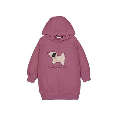 Mayoral 4916 Hooded Sweater Dress Violet