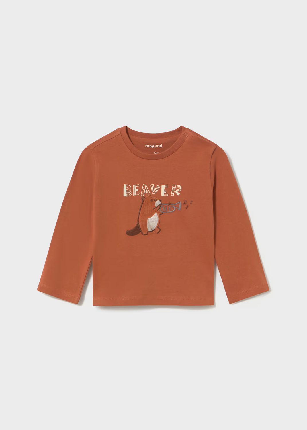 Mayoral 2010 L/S Shirt Forest Graphic Brick Red