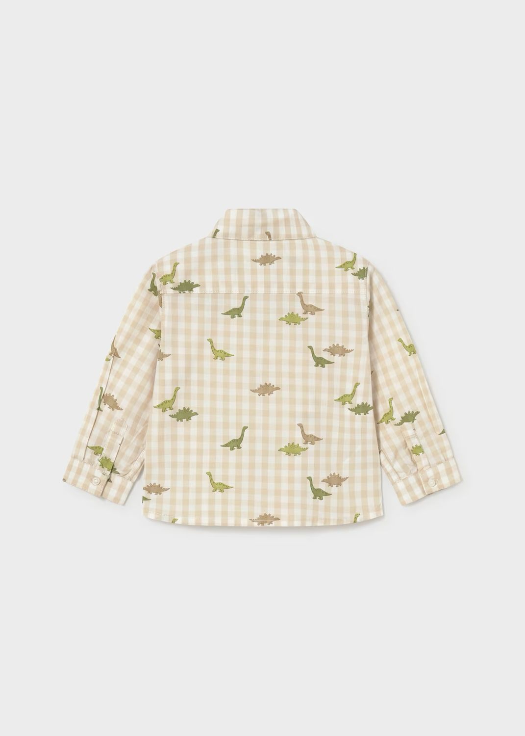 Mayoral 2110 L/S Buttondown Shirt Dinos Olive Green