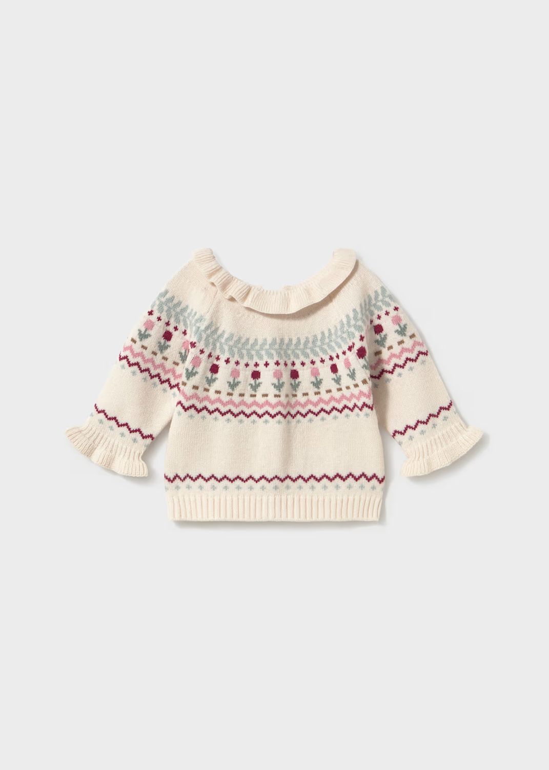 Mayoral 2366 Knit Sweater Patterned Pottery