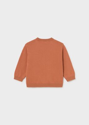 Mayoral 2372 Sweater Fox Graphic Brick Red