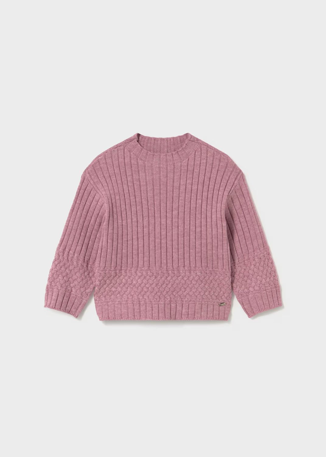 Mayoral 2382 Textured Knit Sweater Violet