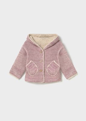 Mayoral 2441 Reversible Knit Jacket Violet Mix