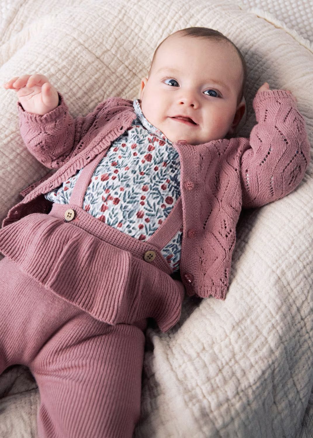 Mayoral 2516 3pc Knit Overall Trousers Set Lily
