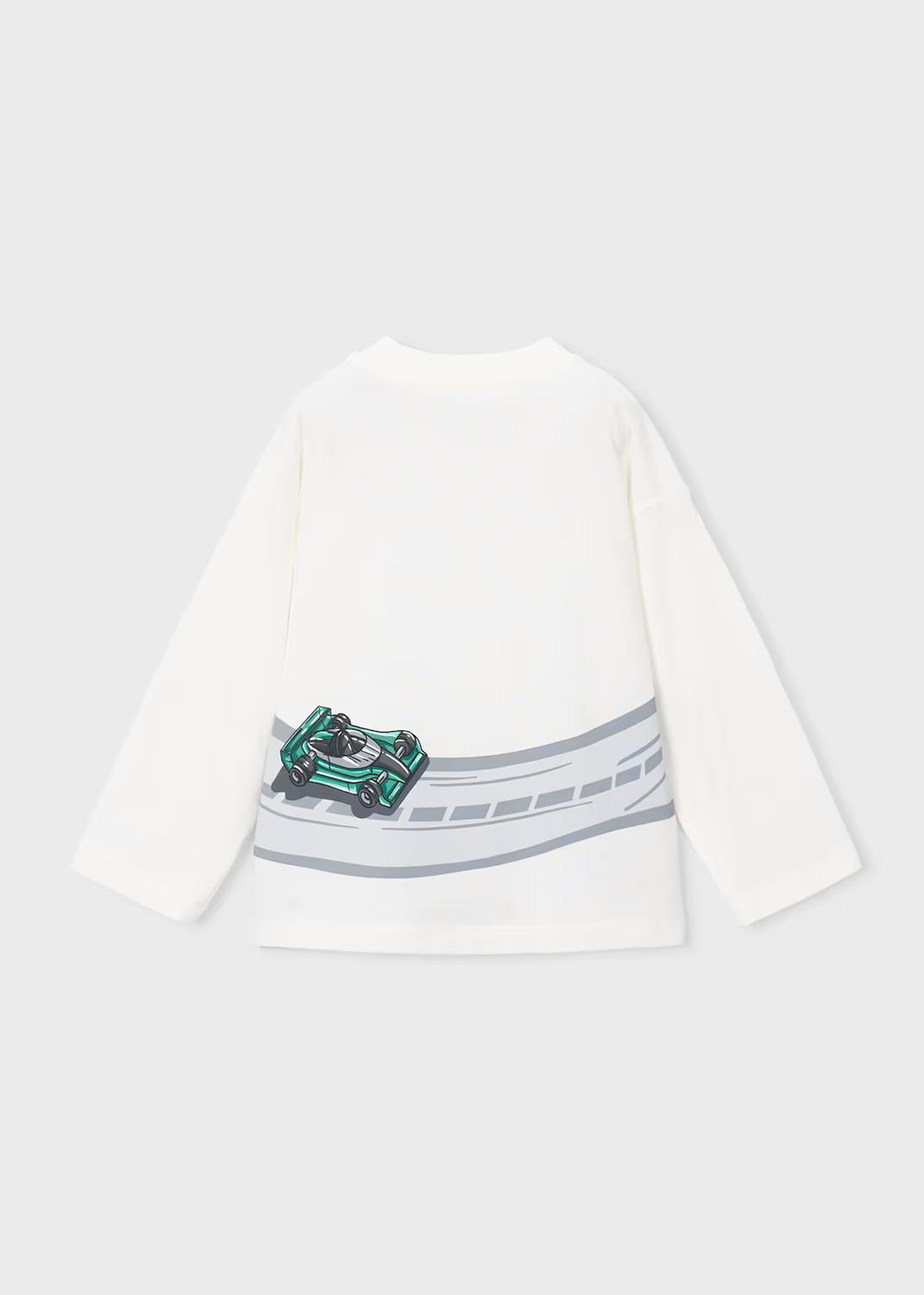 Mayoral 4011 L/S Shirt Car Graphic Cream