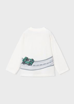 Mayoral 4011 L/S Shirt Car Graphic Cream