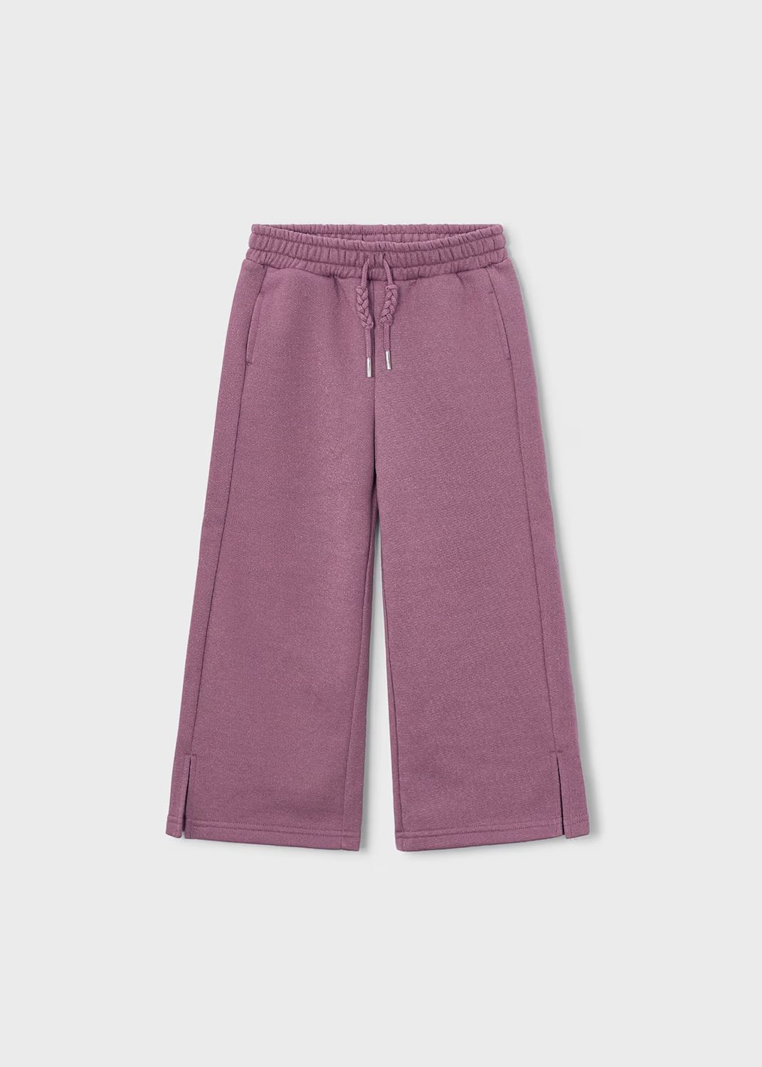 Mayoral 4518 Wide Leg Fleece Trousers, Color: Violet, Size: 3