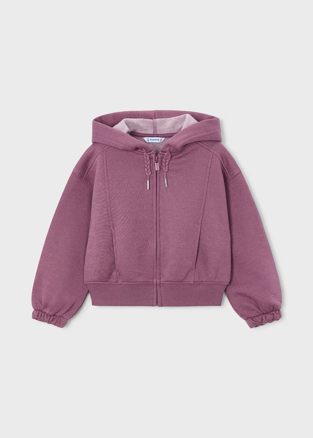 Mayoral 4423 Hooded Zip-Up Sweatshirt, Color: Violet, Size: 3