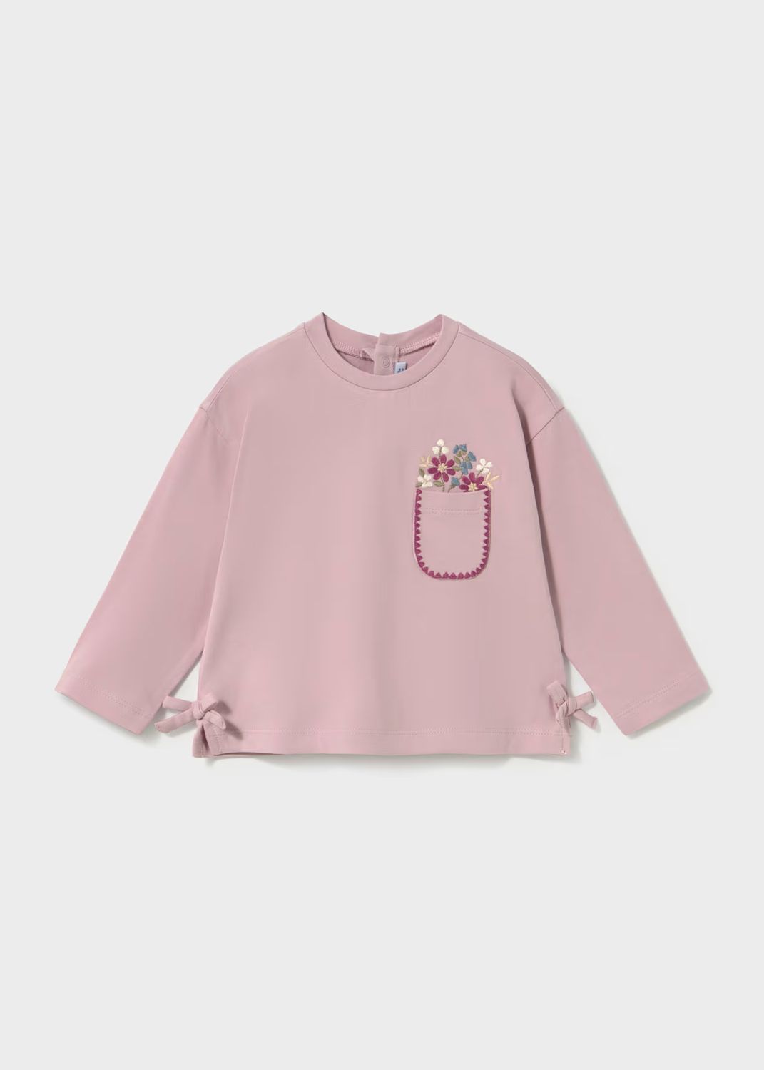 Mayoral 2087 L/S Shirt Flowers Mauve