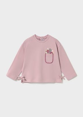 Mayoral 2087 L/S Shirt Flowers Mauve