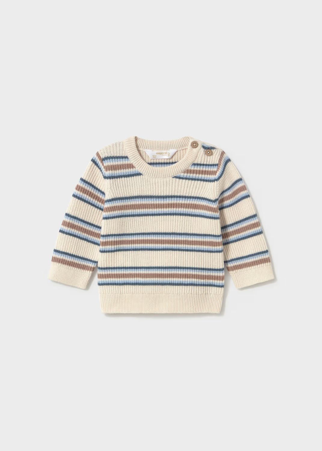 Mayoral 2305 Knit Striped Sweater Pottery