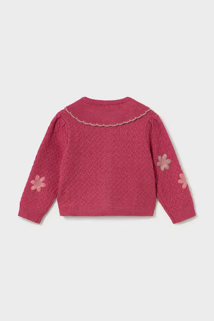 Mayoral 2306 Cardigan Floral-Embroidered Petal