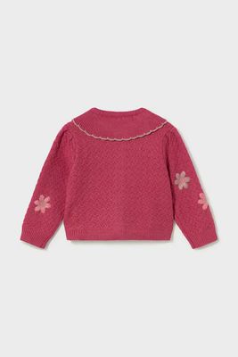 Mayoral 2306 Cardigan Floral-Embroidered Petal