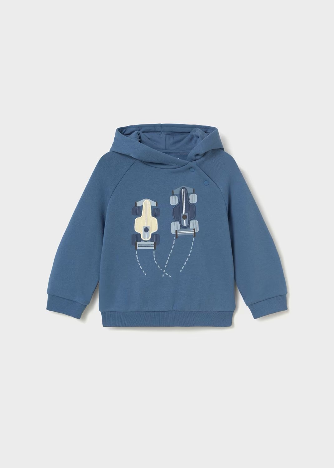 Mayoral 2417 Hooded Pullover Car Graphic Indigo