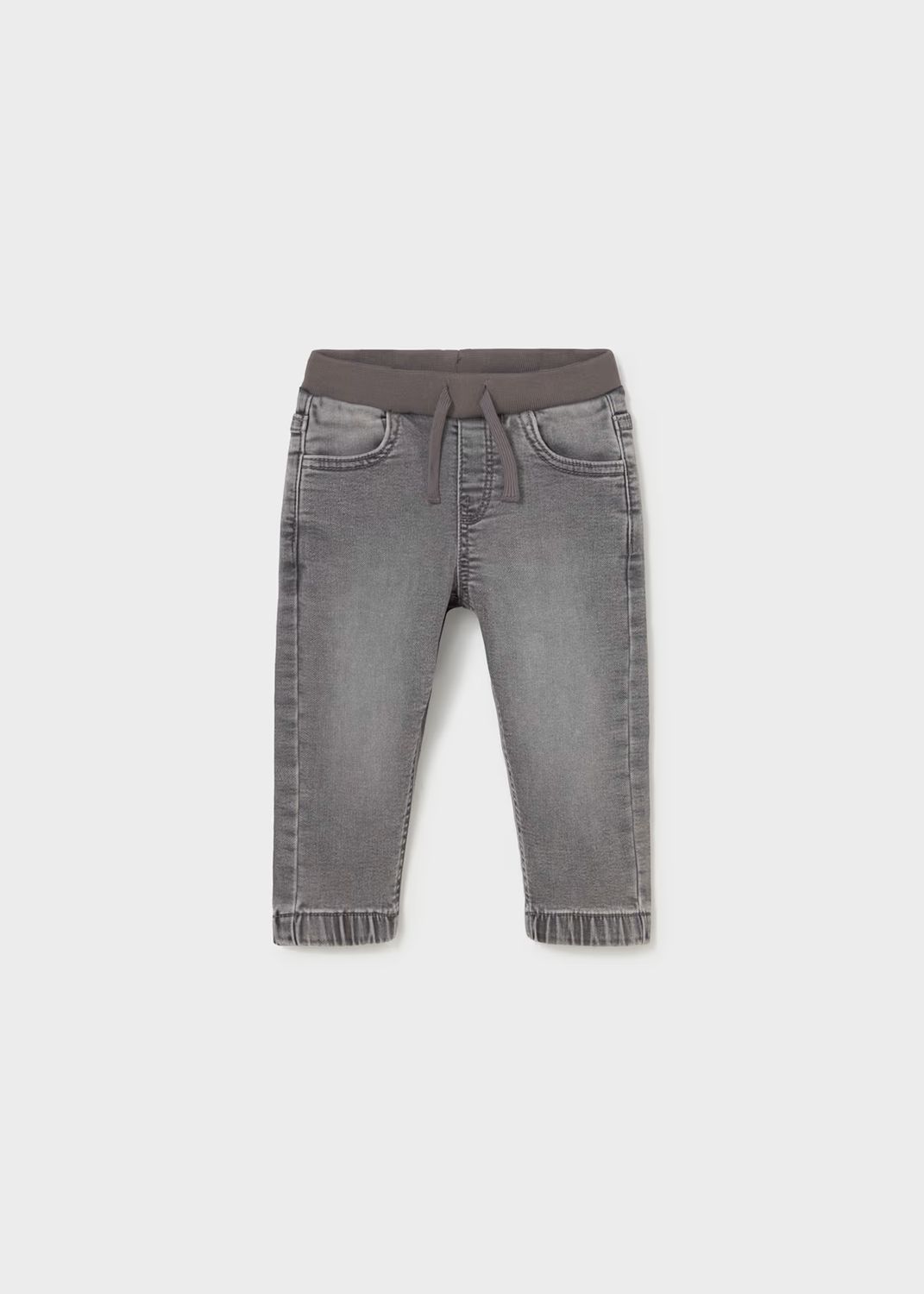 Mayoral 2543 Soft Denim Jogger Pants Medium Grey