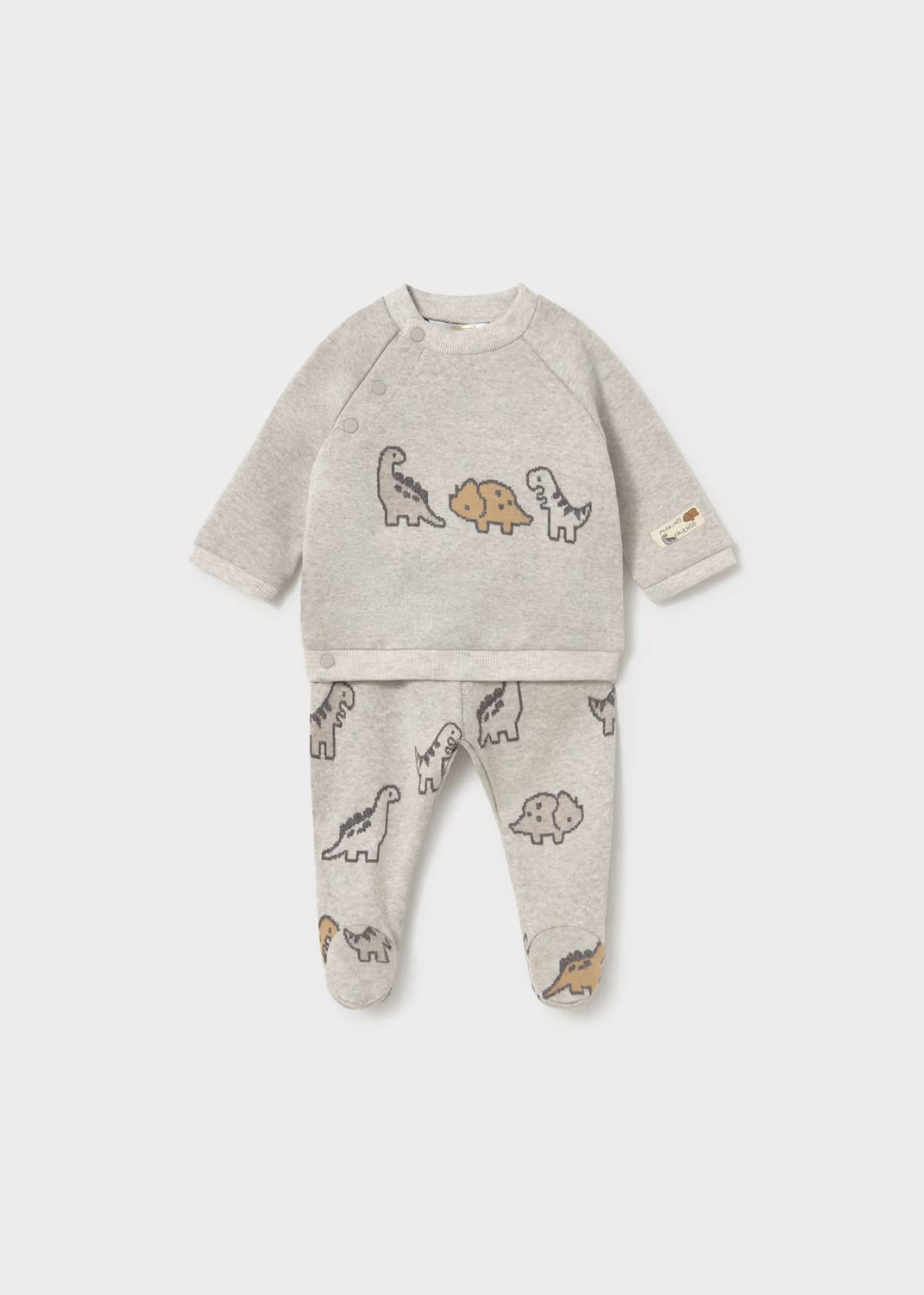 Mayoral 2519 2pc Jogger Set Dino, Color: Vivid Marble, Size: 2-4M
