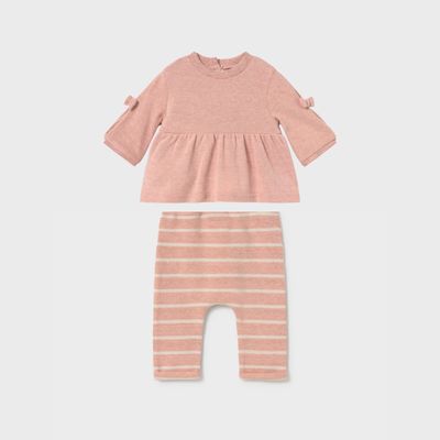 Mayoral 2773 2pc Top &amp; Leggings Set Heathered Nude