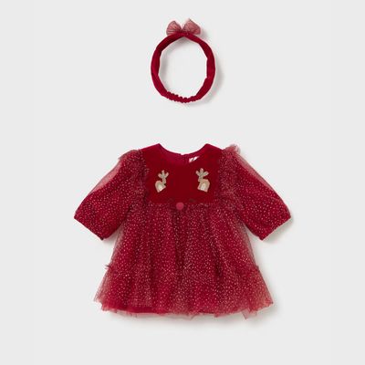 Mayoral 2828 Fantasy Dress Reindeer Red